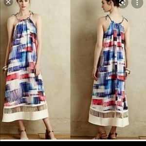 Anthropologie Sonora Dress Size S Sachin & Babi watercolor dress